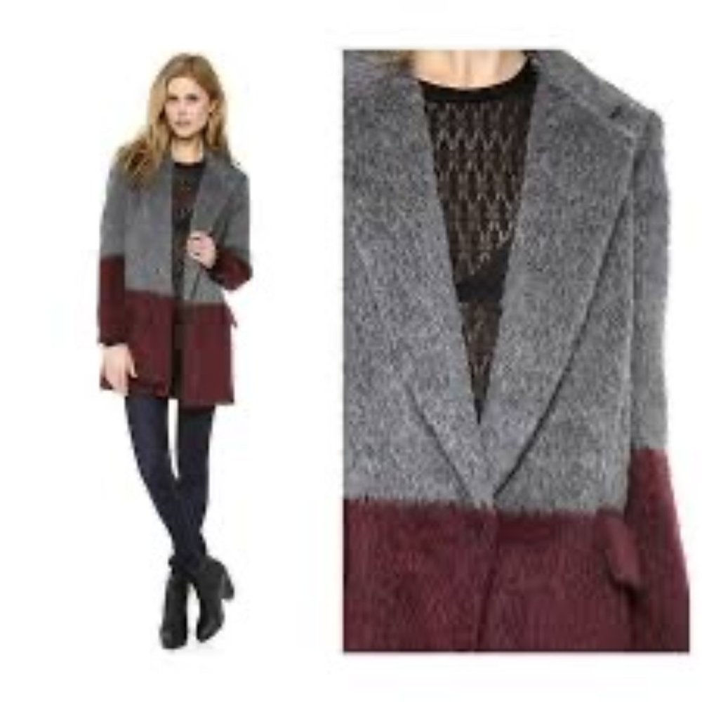 Rag & Bone Colorblock Dust Bowl Coat, New Without Tags